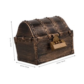 IWOWHERO Vintage Pirate Treasure Chest Mini Trinket Box for Decorative Retro Storage Box for Party Favors Game Props and Unique