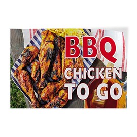 BBQ Chicken to Go Indoor Store Sign Vinyl Decal Sticker 8"