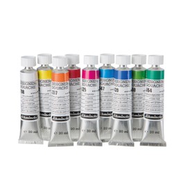 Schmincke - Designers Gouache, Turquoise Bluish, 20 ml Tube, 25 551 007, Streak-Free Application, Maximum Opaque, Colour-Intensive and Velvet Matt