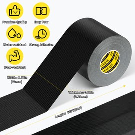 MILEQEE Cloth Duct Window Seal Strip Tape for Winter, 2.75in x 66FT, Weather Stripping Sealing Insulation Tape for Windows and Door, Easy Tear Sealer Draft Blocker Black