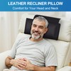 AHUAWA Leather Recliner Pillow, Adjustable Neck & Head Support Pillow,