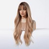 Pelucas De Mujer Dama Larga Y Ondulada Rubio Cabello Natural