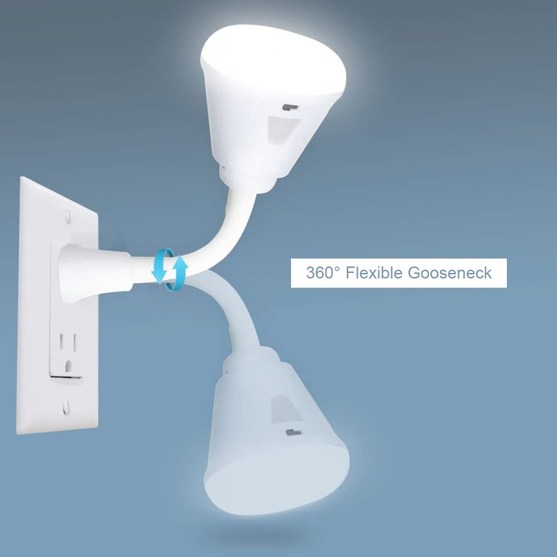 eyesfon Plug in Motion Sensor Night Light, LED Infrared Sensor