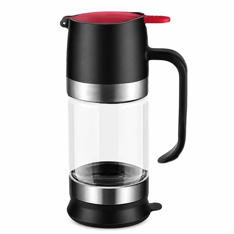 Glass Honey Dispenser for Easy Serving – 300mL Press-Handle Bottom