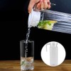 Acrylic Jug with Lid and Handle Ribbed Striped Juice Bottle