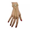 Unbranded Women Gold Metal Hand Chain Links Bracelet Connected Ring