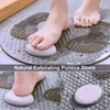 MOLFUJ 32"X16" Foot Scrubber Shower Mat with Feet Scrub Stone,