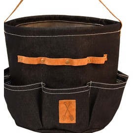 Fallen Fruits GT161 Denim Garden Tool Bag (Round), Blue