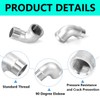 QZKJQDD 2 Pcs 304 Stainless Steel 90 Degree Elbow Fittings,