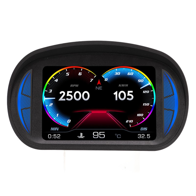 Car HUD Display OBD2 GPS Mode with Inclinometer Compass Speed