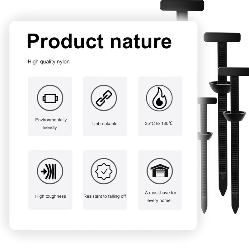 Universal Nylon Cable Tie Buckle – Multifunctional Zip Ties for