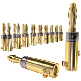 KabelDirekt - banana plug - 10 pairs - (plug connector for speaker cables up to 6mm², flexible connection of cables, hifi boxes, amplifiers, AV receivers, power amplifiers, sound and stereo systems)