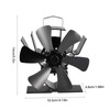 Stove Fan 6 Blade Mini Fireplace Fan Heat Powered Wood