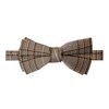 Spring Notion Men's Glen Plaid Bow Tie Brown Gold