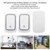 Self Powered Doorbell Set 2 Transmitter Long Range 38 Ringtones