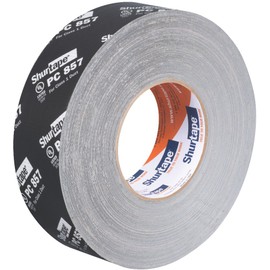 Shurtape PC 857 UL 181B-FX Listed/Printed Cloth Waterproof HVAC Duct Tape, Use to Seal Seam and Join Class 1 Flex Duct, 48mm x 55 Meters, Black Printed, 1 Roll (201885)