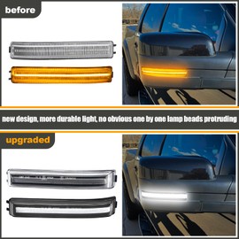 Aexploer Side View Mirror Turn Signal Lights Clear LED Assembly F150 2009 2010 2011 2012 2013 2014/for Mark LT 2013 2014 for Lincoln for Mark 2011 Blink Turn Marker Lamp (Clear Len White Light)
