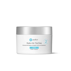 HYDRO-GLO Skin Brightening Peel Pads - Enhanced with Lactic  Mandelic  Glutathione  Kojic Acid  Papaya  Pineapple  Licorice  Bearberry                