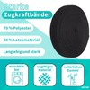 Gumiband 2 Metres Perforated Rubber 30 mm Black 70% Polyester