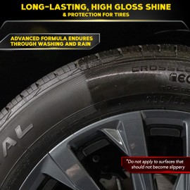 Meguiar's G7516 Endurance Tire Gel, Premium Tire Gel for a Lasting Glossy Shine - 16 Oz Bottle, PURPLE