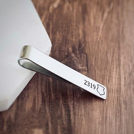 Police Badge Silver Tie Clip, Gifts for Policeman