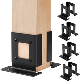 8Pcs Adjustable 4x4 Pergola Post Base for Wood Fence, 4x6 Post Anchor Base Brackets for Deck Railing Mailbox