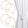 Vmoomax Rope Tassel Curtain Tiebacks, 4 Pack Boho Home Decor