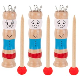 3Pcs DIY Crafts French Knitter Set Cute Unique Wooden Crochet Machine Smooth Surface Easy Knitting Doll Spool Set for Knitting Beginners Starter