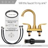 SOKA 2 Handle Bathroom Faucet Gold, 4 Inch Gold Bathroom