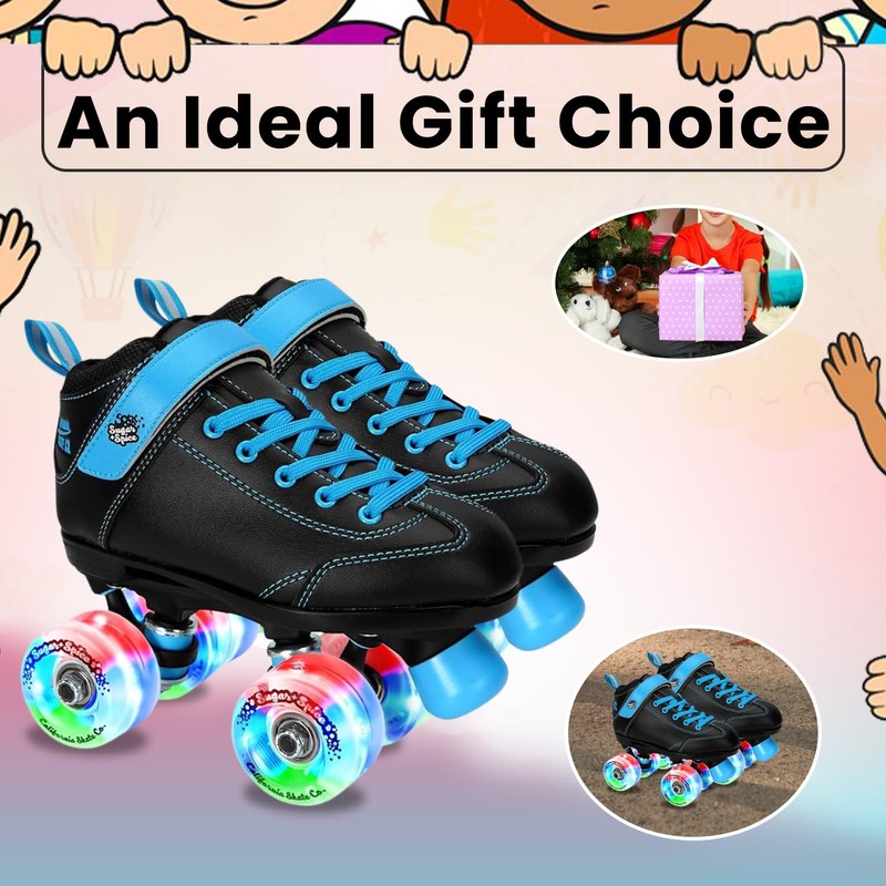 Sure-Grip Sugar & Spice Kids Roller Skates - Durable Vinyl