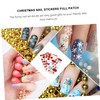 Healeved 5sets Nail Art Decals Set Christmas Theme Full Cover