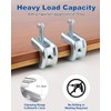 AOKLIT 100 Pcs Beam Clamp, 1/4" x 20 Beam Clamps