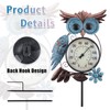 MUMTOP Outdoor Thermometer, 42 Inch Metal Owl Garden Stake Outside