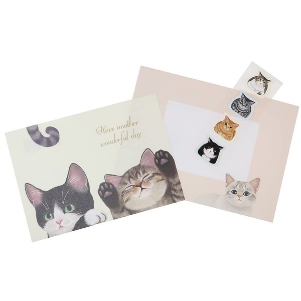 Active Corporation Felissimo Cat Club [Letter Set] Letter Set/Pink Cat