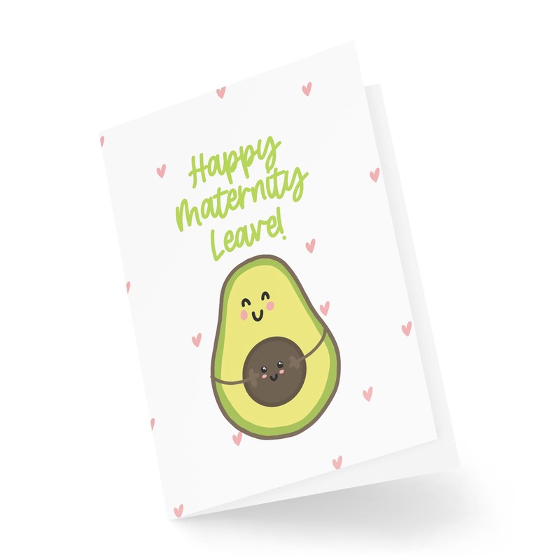 Maternity Leave Cards - Happy Maternity Leave Avocado - Leaving