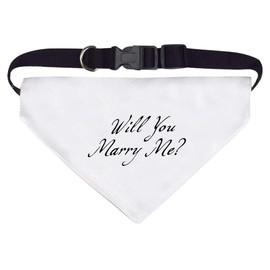Large 'Will You Marry Me?' Dog/Cat/Pet Bandana (PD00063696)