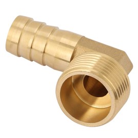 3/4 Inch Brass Barb Fittings 90 Degree Angle Male Thread Coupling Joint Head Brass Hose (16 mm)