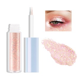 Boobeen Liquid Eyeshadow Shimmer White Metallic Creamy Eyeshadow Brightener, Pigmented & Long Lasting Eye Makeup