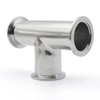 QiiMii SS304 Sanitary Vacuum Fittings - KF-40 Tri Clamp Tee