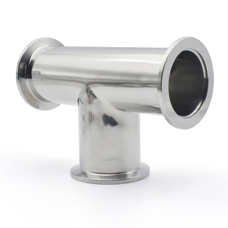 QiiMii SS304 Sanitary Vacuum Fittings - KF-40 Tri Clamp Tee