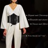Geyoga 2 Pieces Women Corset Belt Lace up Wide Elastic