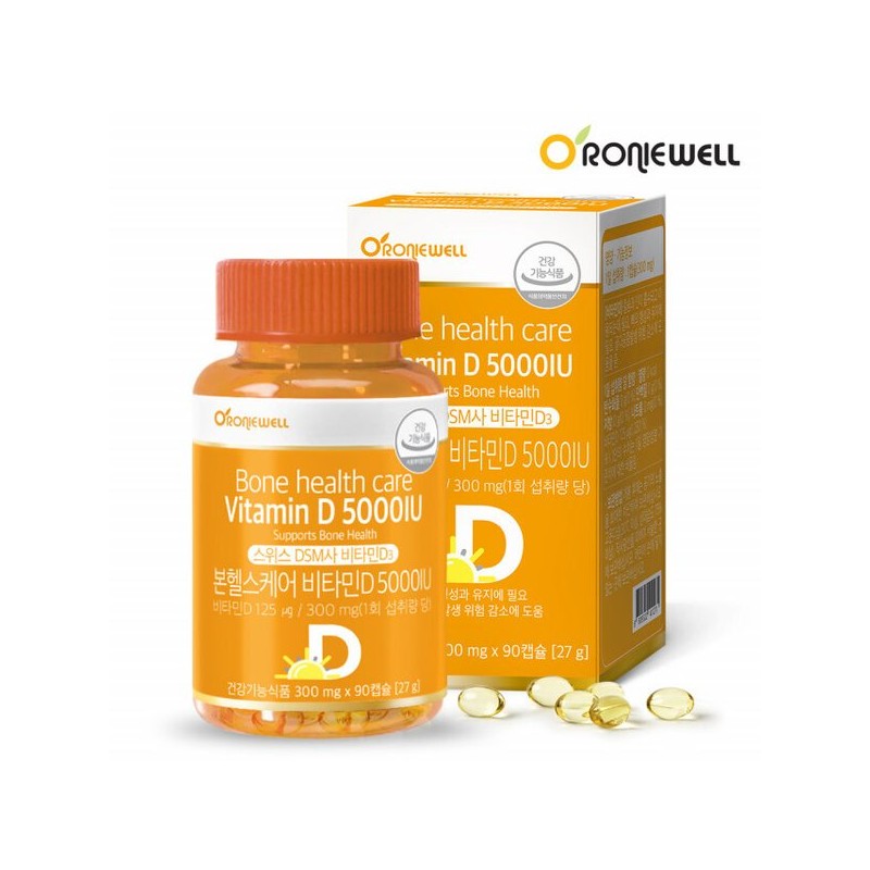 Ronilwell 고함량 비타민D 5000IU 활성형 비타민디 90캡슐 High-Dose Vitamin D