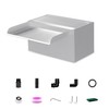 Waterfall Pool Fountain LONGRUNNEW 304 Stainless Steel 9.06" Rectangular Waterfall