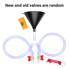 iPihsius Beer Bong Funnel, Beer Bong Double Header Black with Flow Valve, Includes Bottle Opener, Chug Bud for Party Vacation Game