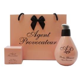 AGENT PROVOCATEUR 2 PIECE GIFT SET LIP BALM 10G & SAUCE BODY GLAMOUR 125ML NIB