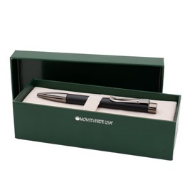 Monteverde USA Ritma Ballpoint Pen Black – Twist Action – Free Extra Gel Refill – Parker Style Compatible – Modern Gift Pen in Gift Box