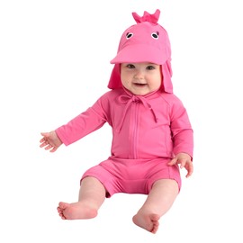 Cuddle Club Baby Sunsuit - FlamingoRashguard4T