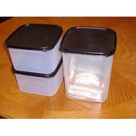 TUPPERWARE MODULAR MATES SQUARE SET EXCLUSIVE BLACK SEALS ONLY