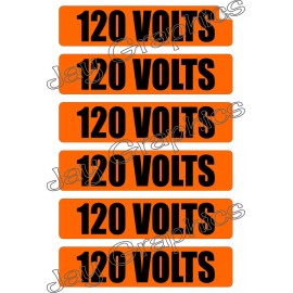 Unbranded 120 Volts Voltage & Conduit Markers | Stickers | Decals | Labels Electrical 6x