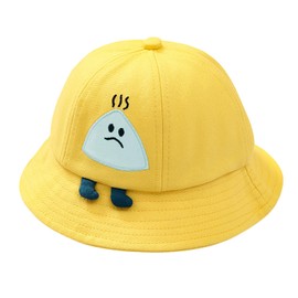 TINAYAUE Hut für Kinder, Bob, Mädchen, Jungen, 2-4 Jahre, weiche Mütze, Obst-Stil, Eimerhut, Sonnenschutz, UPF50+ Bob, Kopfumfang 50-52 cm, gelb, 50/52 cm